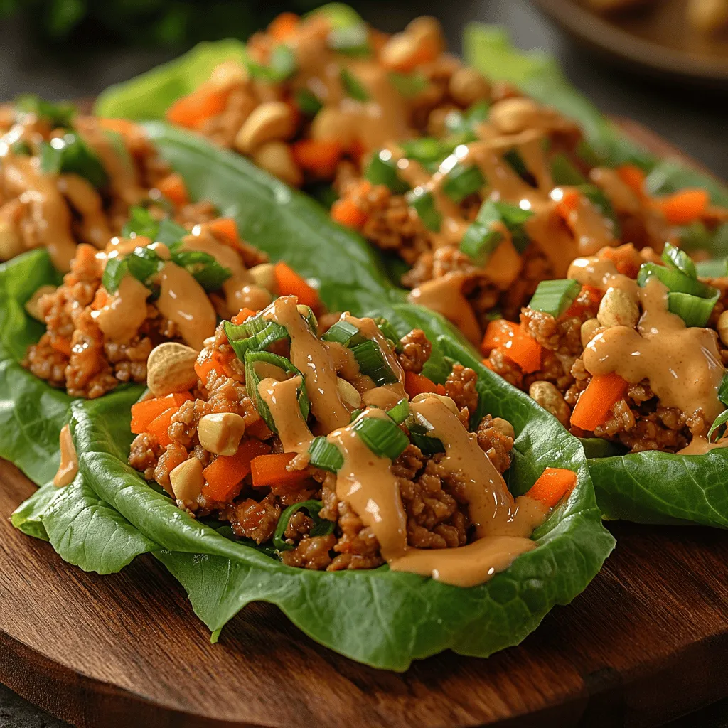 In Thai cooking, freshness is paramount. The use of vibrant vegetables, aromatic herbs, and high-quality proteins not only enhances the flavor profile but also contributes to the nutritional value of the dishes. The balance of flavors is achieved through the harmonious combination of sweet, salty, and spicy elements, often complemented by the creamy richness of coconut milk or nut butters. When it comes to Thai Peanut Chicken Lettuce Wraps, the balance between the savory ground chicken, the creamy peanut sauce, and the crisp vegetables creates a refreshing and satisfying dish that is hard to resist.