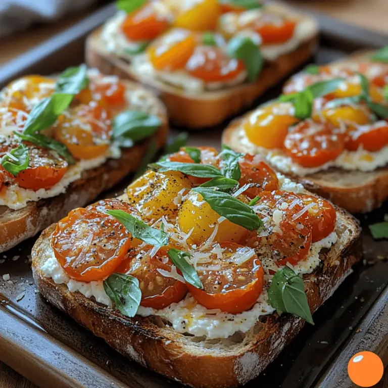 If you’re on the lookout for a delightful appetizer or a light snack that bursts with flavor, look no further than the Blistered Tomato Baguette Bliss. This exquisite dish showcases the vibrant flavors of fresh ingredients, all harmoniously combined to create an irresistible treat for any occasion. Whether you're hosting a summer gathering or simply indulging in a cozy night in, this recipe is sure to impress your guests and elevate your culinary repertoire.