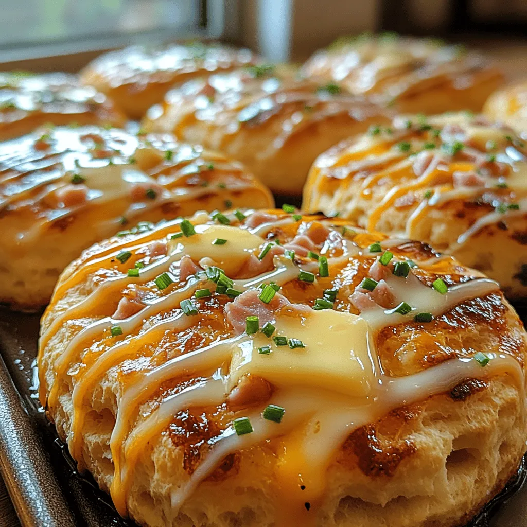 If you're on the lookout for a deliciously comforting dish that marries savory flavors with the delightful texture of freshly baked biscuits, look no further than Ham & Cheese Butter Swim Biscuits. This recipe captures the essence of home-cooked goodness, making it a perfect addition to any meal, whether served at breakfast, brunch, or as a side for dinner. These biscuits are not only easy to make but also a crowd-pleaser, appealing to both the young and old with their rich, buttery flavor and satisfying chew.
