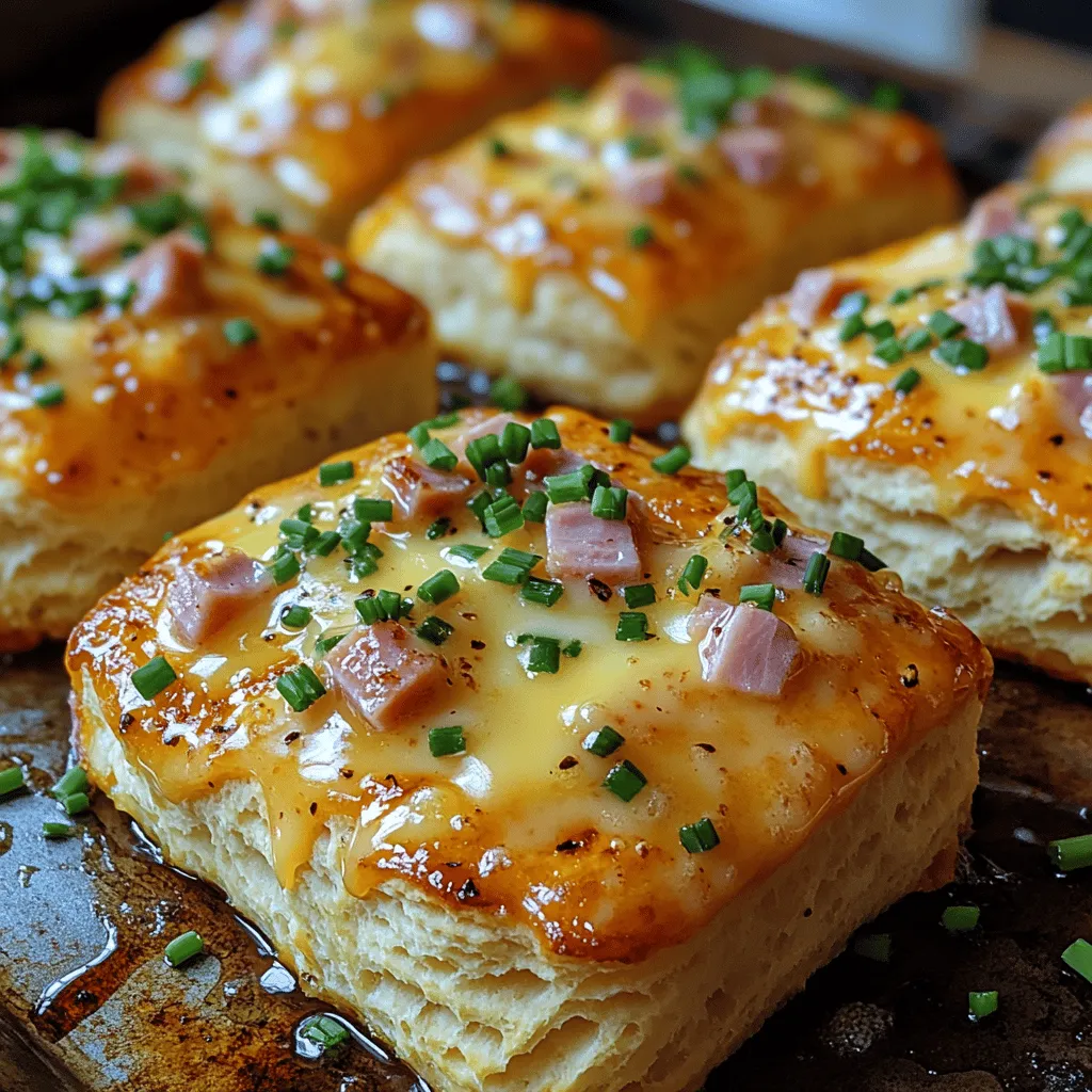If you're on the lookout for a deliciously comforting dish that marries savory flavors with the delightful texture of freshly baked biscuits, look no further than Ham & Cheese Butter Swim Biscuits. This recipe captures the essence of home-cooked goodness, making it a perfect addition to any meal, whether served at breakfast, brunch, or as a side for dinner. These biscuits are not only easy to make but also a crowd-pleaser, appealing to both the young and old with their rich, buttery flavor and satisfying chew.