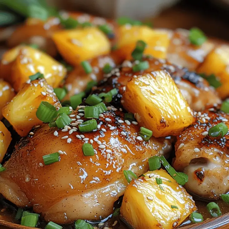 Welcome to the vibrant world of Tropical Bliss: Brown Sugar Pineapple Chicken, a dish that encapsulates the essence of a tropical paradise right on your dinner table. This delightful recipe marries the succulent flavors of tender chicken with the sweetness of ripe pineapple, resulting in a dish that is both refreshing and satisfying. The combination of sweet, savory, and tropical flavors creates a culinary experience that is sure to impress family and friends alike, making it an excellent choice for family meals, gatherings, and special occasions.