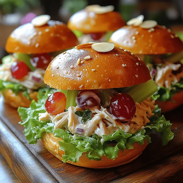 Sliders have surged in popularity in recent years, becoming a staple on menus across the country. Their bite-sized nature makes them perfect for social dining, allowing guests to sample multiple flavors without feeling overly full. Mini chicken salad sliders, in particular, blend an array of textures and flavors that appeal to both adults and children alike. The creaminess of the chicken salad combined with the crunch of fresh vegetables creates a satisfying bite that’s hard to resist.