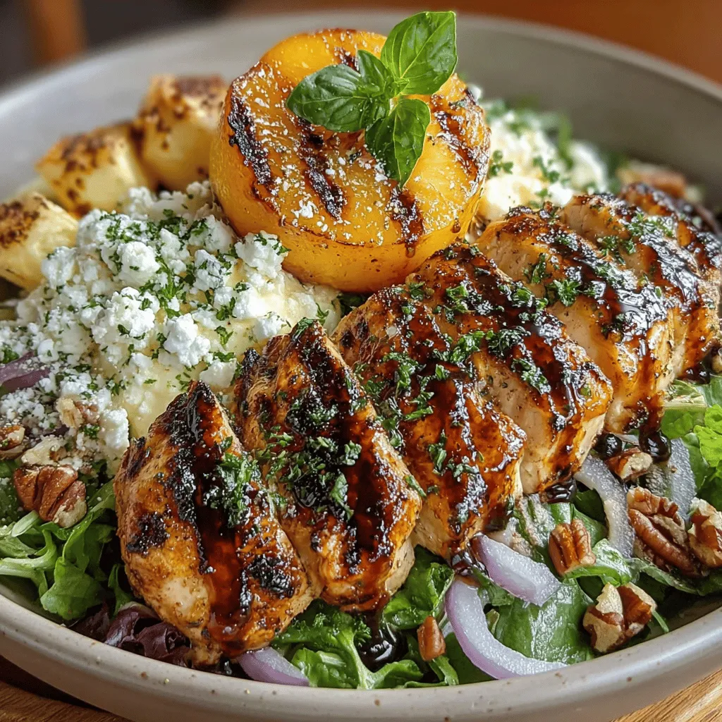 The first step in crafting your Grilled Peach Chicken Salad is marinating the chicken. This essential process not only infuses the meat with flavor but also helps tenderize it, making every bite juicy and delicious.