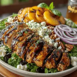 The first step in crafting your Grilled Peach Chicken Salad is marinating the chicken. This essential process not only infuses the meat with flavor but also helps tenderize it, making every bite juicy and delicious.
