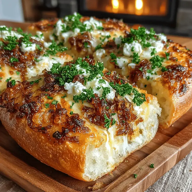 Caramelized Onion & Feta Stuffed Flatbreads are a culinary delight that can serve as both an appetizer and a satisfying main course. These flatbreads are perfect for gatherings, family dinners, or even a cozy night in. The combination of sweet, caramelized onions and creamy feta cheese creates a rich, savory flavor profile that is both comforting and indulgent. Whether you're looking to impress guests at a dinner party or simply want to treat yourself to a delicious homemade meal, this recipe is sure to please.