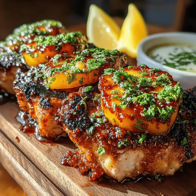 As the sun shines brighter and the days grow longer, the call of summer barbecues becomes irresistible. One dish that captures the essence of the season is Juicy Grilled Peach BBQ Chicken. This delightful recipe combines the smoky, savory goodness of grilled chicken with the sweet, succulent burst of ripe peaches, creating a culinary experience that is not only delicious but also visually stunning. It’s a perfect dish for gatherings, picnics, or simply enjoying a warm evening on the patio.