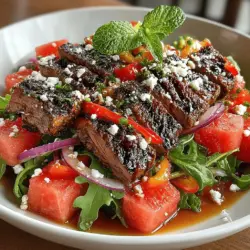 In recent years, salad bowls have emerged as a versatile and nutritious meal option, appealing to health-conscious individuals and food enthusiasts alike. These vibrant dishes offer a delightful medley of flavors, textures, and colors, making them not only a feast for the palate but also for the eyes. One such enticing recipe is the Refreshing Watermelon & Beef Salad Bowl, which brilliantly marries the juicy sweetness of watermelon with the savory depth of grilled beef. This combination brings a refreshing twist to traditional salads, making it an ideal choice for warm summer days.