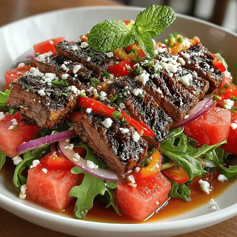 In recent years, salad bowls have emerged as a versatile and nutritious meal option, appealing to health-conscious individuals and food enthusiasts alike. These vibrant dishes offer a delightful medley of flavors, textures, and colors, making them not only a feast for the palate but also for the eyes. One such enticing recipe is the Refreshing Watermelon & Beef Salad Bowl, which brilliantly marries the juicy sweetness of watermelon with the savory depth of grilled beef. This combination brings a refreshing twist to traditional salads, making it an ideal choice for warm summer days.