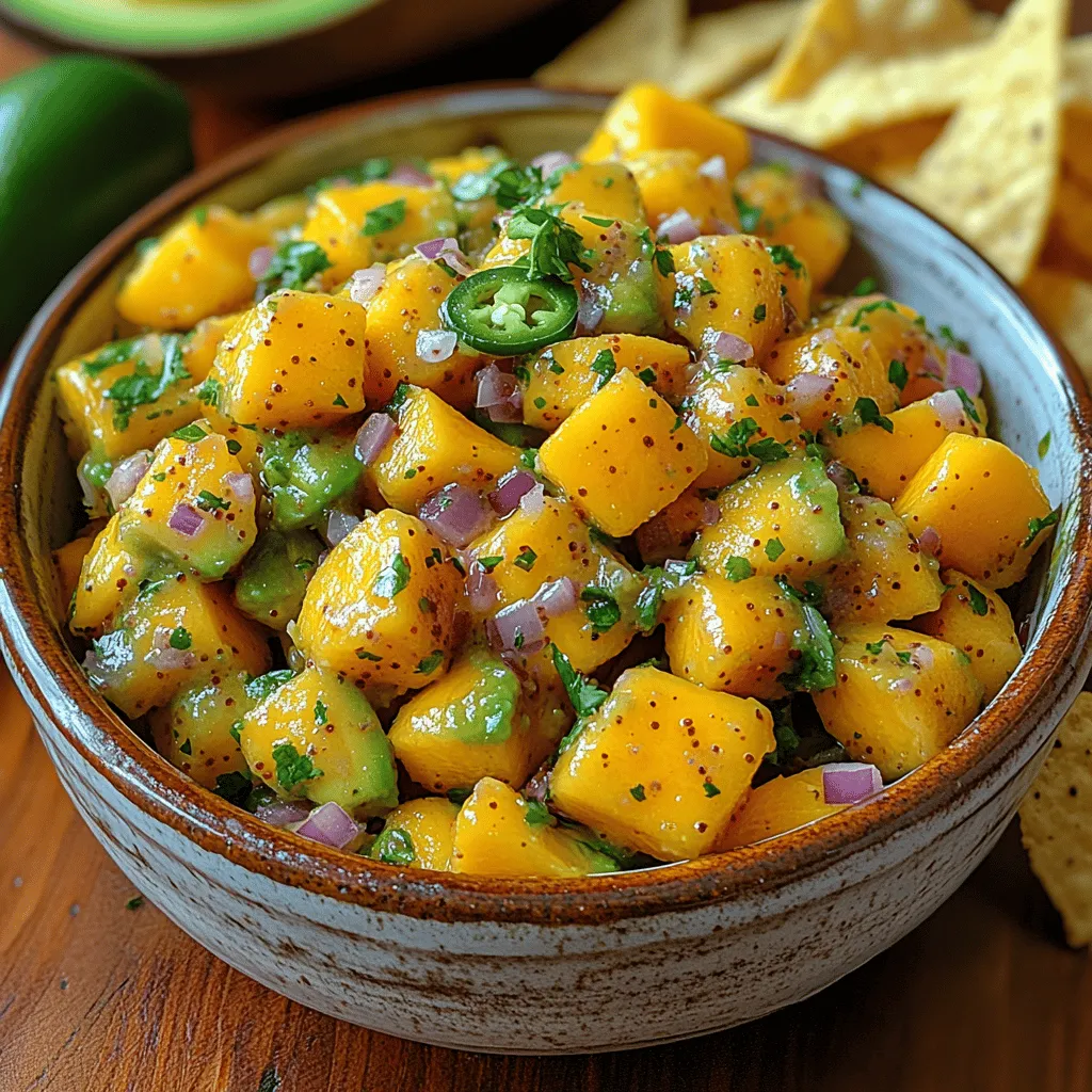 Zesty Mango Avocado Salsa is a vibrant and flavorful dish that brings together the freshness of ripe mangoes and the creamy texture of avocados, creating a delightful culinary experience. This salsa is not only a feast for the eyes with its colorful ingredients but also a treat for the palate, offering a perfect balance of sweetness, creaminess, and zest. Whether served as a dip with tortilla chips, a topping for grilled fish, or a vibrant addition to tacos, this salsa is sure to impress your family and friends.