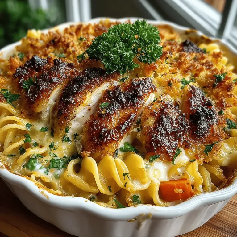 Now, let’s take a closer look at what makes the Golden Parmesan Herb Chicken Noodle Casserole truly special. This dish is not just a mix of ingredients; it’s a harmonious blend of flavors and textures that come together to create a meal that feels indulgent yet comforting.