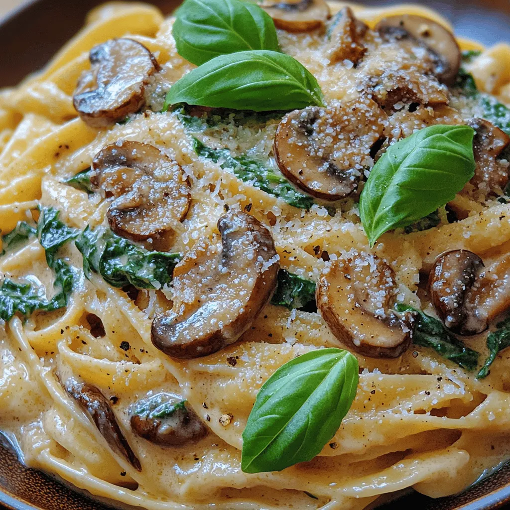 Creamy Spinach Mushroom Pasta is a delightful culinary creation that perfectly balances indulgence and healthiness, making it a go-to comfort meal for any occasion. With its velvety texture and rich, savory flavors, this dish is a testament to how simple ingredients can come together to create something truly special. The combination of fresh spinach and earthy mushrooms not only enhances the taste but also adds a nutritious twist, appealing to pasta lovers and health enthusiasts alike. Whether you're preparing a weeknight dinner or impressing guests at a dinner party, this creamy pasta dish is sure to satisfy.