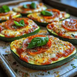 Zesty Low-Carb Zucchini Pizza Boats
