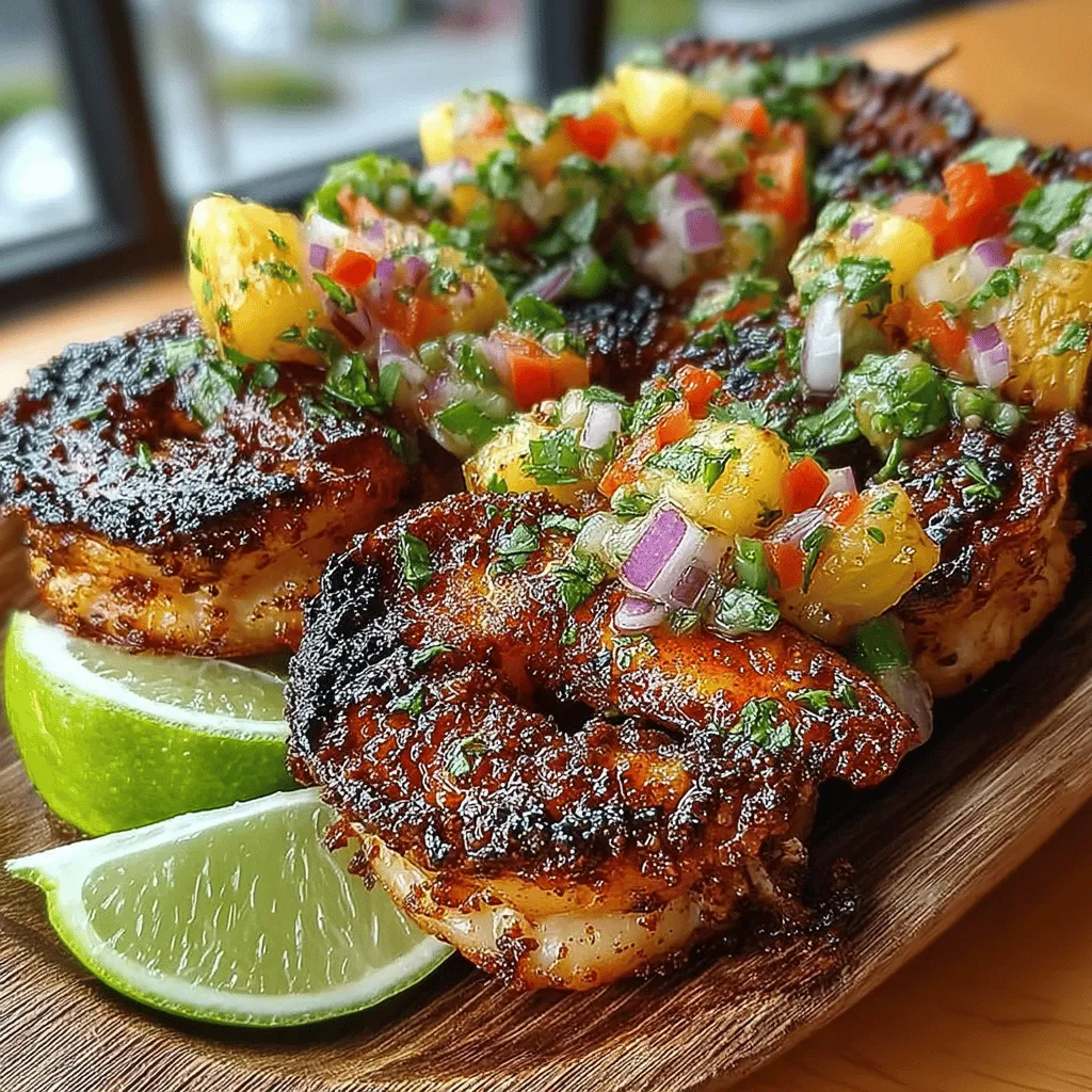 When the sun shines brightly and the warm breeze beckons, there's nothing quite as satisfying as a dish that encapsulates the essence of summer. Tropical Shrimp Skewers with Pineapple Salsa is a vibrant and delicious recipe that brings the flavors of the tropics to your table. This dish is not only visually appealing but also delivers a sensational taste experience that will transport you to a sun-soaked paradise with every bite. The succulent shrimp, perfectly grilled, paired with a zesty pineapple salsa, makes for a delightful combination that is bound to impress your family and friends.