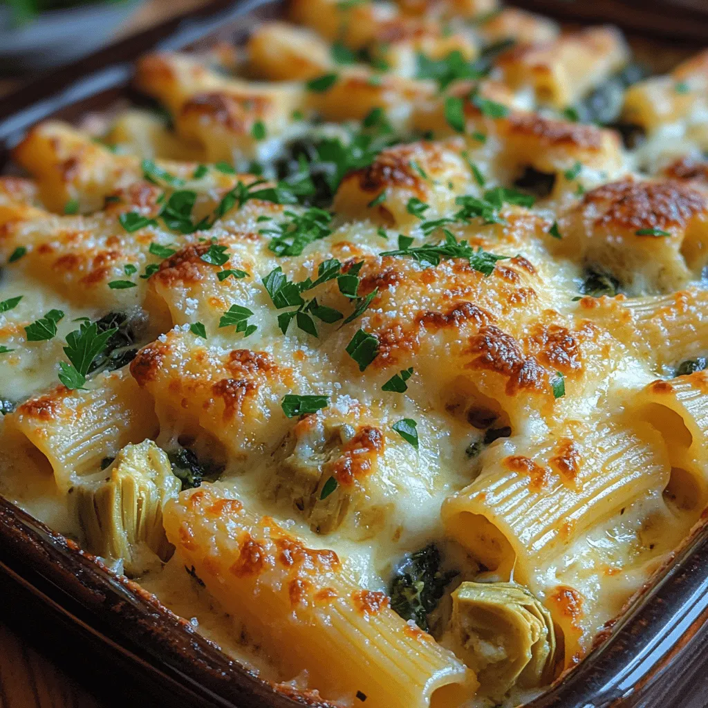 In the world of comfort food, few dishes rival a creamy, cheesy pasta bake. The Spinach & Artichoke Delight Pasta Bake stands out as a harmonious blend of rich, savory flavors and nutritious greens, making it an ideal choice for family dinners, potlucks, or gatherings with friends. This delightful recipe not only satisfies the taste buds but also offers a nutritious punch, combining the health benefits of both spinach and artichokes with the indulgence of creamy cheeses. As we dive into this culinary journey, we will explore the wonderful components of this recipe, its nutritional benefits, and variations to suit various dietary preferences.