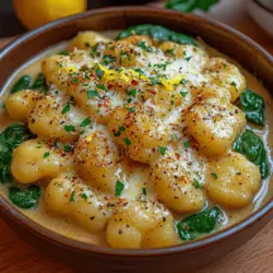 Creamy Lemon Spinach Gnocchi Recipe