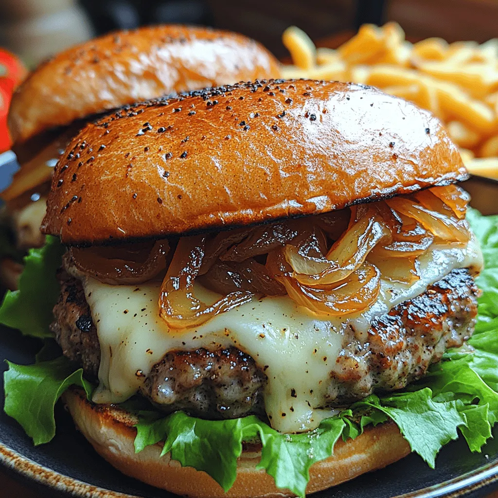 The allure of homemade burgers is undeniable. There's something uniquely satisfying about crafting your own patties, selecting fresh ingredients, and grilling them to perfection. With each bite, you can savor the richness of flavors and appreciate the artistry of creating a meal that resonates with comfort and indulgence. Among the myriad of burger variations, the Caramelized Onion and Swiss Stuffed Burger stands out as a delightful twist on the classic. This recipe combines the savory depth of caramelized onions with the creamy, nutty goodness of Swiss cheese, creating a burger experience that transcends the ordinary.