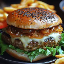 Burger Bliss: Caramelized Onion and Swiss Stuffed Burgers