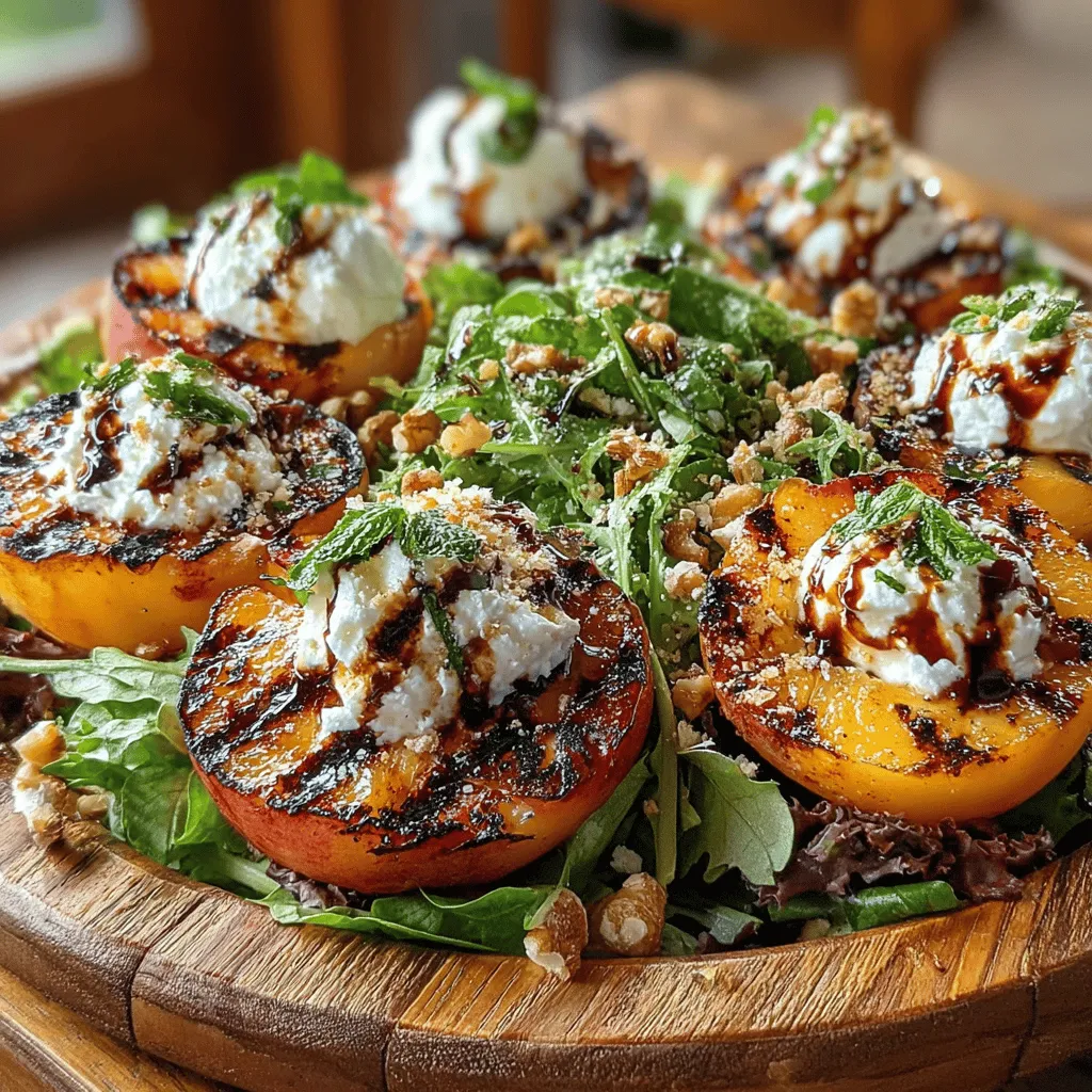 As the days grow longer and the sun shines brighter, summer invites us to indulge in fresh, seasonal salads that celebrate the bounty of nature. Among the myriad of vibrant salads, the Grilled Peach & Burrata Salad stands out as a delightful combination of flavors and textures. Imagine the sweetness of ripe peaches, perfectly caramelized over a grill, pairing beautifully with the luscious creaminess of burrata cheese. This salad is not just a feast for the taste buds; it is a visual delight, boasting an array of colors that can elevate any dining experience, whether it’s a casual picnic or a more sophisticated gathering.