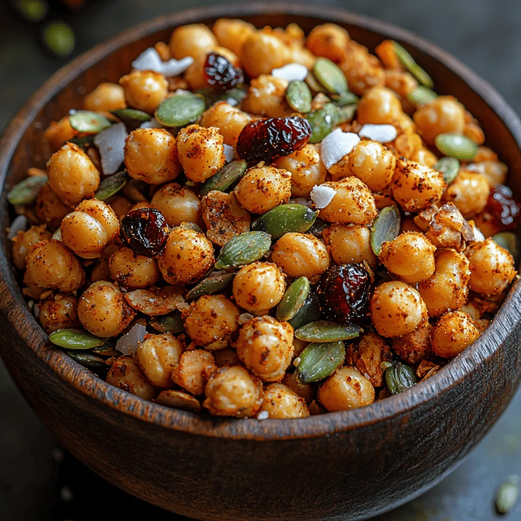 In the ever-evolving landscape of snacking, finding options that are both delicious and nutritious can be a challenge. Enter the Crunchy Roasted Chickpea Trail Mix—a snack that not only satisfies your craving for something crunchy but also delivers a wealth of health benefits. Perfect for a myriad of occasions, this trail mix is not just a quick bite; it's a thoughtful combination of ingredients that caters to your snacking needs, whether you’re on a hike, at the office, or simply enjoying quality time with friends.