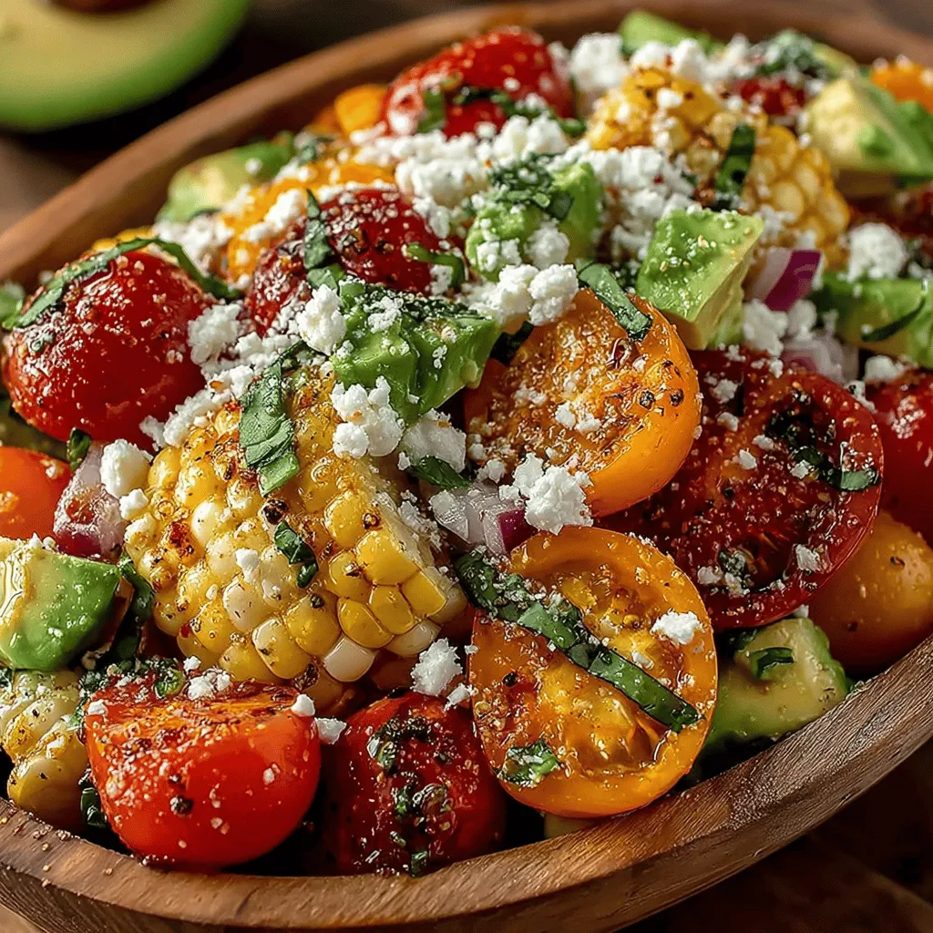 As the sun shines brighter and the days grow longer, nothing embodies the essence of summer quite like a vibrant, refreshing salad. The Sunny Bliss Corn & Tomato Salad is a celebration of the season, combining the sweet crunch of fresh corn with the juicy burst of ripe tomatoes. This salad not only dazzles the palate with its colorful presentation but also offers a medley of flavors that are both invigorating and satisfying. Whether enjoyed as a light lunch, a side dish for a summer barbecue, or even a centerpiece at a picnic, this salad is sure to delight your taste buds and elevate any occasion.