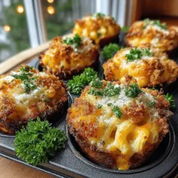 When it comes to comfort food, few dishes evoke the same warm nostalgia as macaroni and cheese. However, the Smoky Gouda Mac and Cheese Bites elevate this beloved classic to new heights, transforming it into a delightful finger food that’s perfect for any social gathering. These savory bites offer a unique combination of creamy, smoky, and cheesy goodness, making them an ideal appetizer for parties, family movie nights, or even as a fun snack for game day. With a crispy topping that contrasts beautifully with the rich interior, these little morsels are sure to impress both guests and family alike.