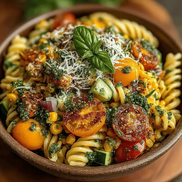 As the sun shines brighter and the days grow longer, the allure of fresh, light dishes becomes irresistible. The Sweet Corn and Pesto Pasta Salad is a quintessential summer favorite that captures the essence of seasonal ingredients and vibrant flavors. This dish combines the sweetness of corn, the aromatic embrace of basil pesto, and the heartiness of pasta, making it not only visually appealing but also incredibly satisfying. Whether you’re hosting a backyard barbecue, planning a picnic in the park, or simply looking for a delightful dish to enjoy at home, this pasta salad is sure to impress.