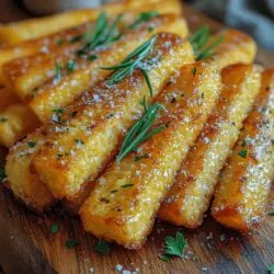 Polenta fries are a delightful twist on a classic snack, offering a crispy exterior with a creamy interior that’s both satisfying and flavorful. The concept of transforming polenta into fries is an ingenious culinary innovation that caters to both comfort food enthusiasts and health-conscious eaters alike. These Golden Crispy Polenta Fries are not only easy to make, but they also serve as a versatile addition to any meal or occasion. Whether you're serving them as an appetizer, a side dish, or a snack, these polenta fries are sure to impress your family and friends.
