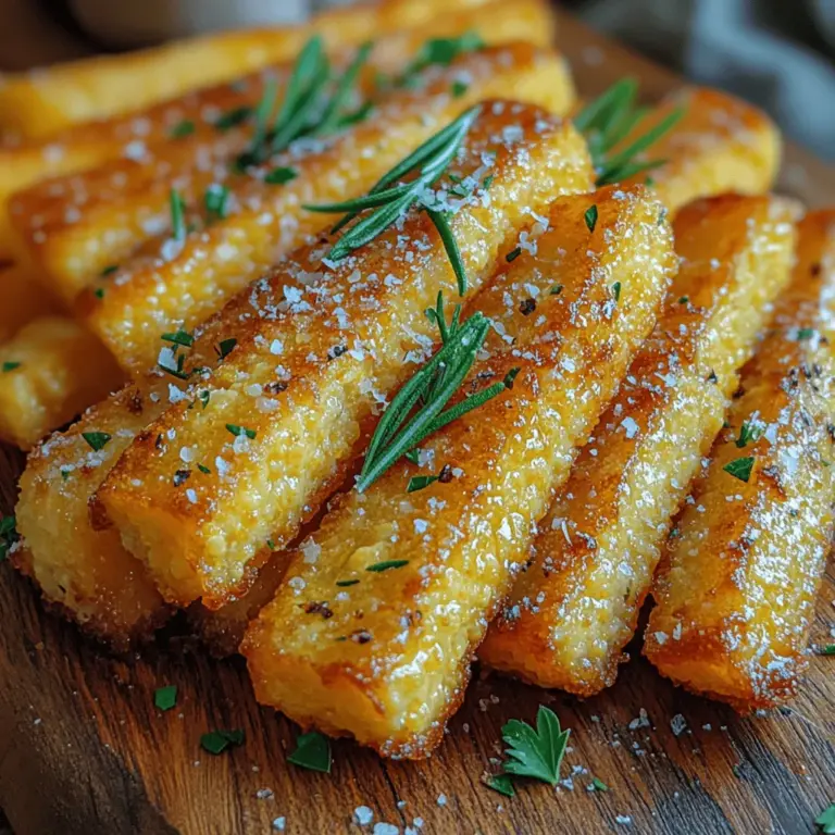Polenta fries are a delightful twist on a classic snack, offering a crispy exterior with a creamy interior that’s both satisfying and flavorful. The concept of transforming polenta into fries is an ingenious culinary innovation that caters to both comfort food enthusiasts and health-conscious eaters alike. These Golden Crispy Polenta Fries are not only easy to make, but they also serve as a versatile addition to any meal or occasion. Whether you're serving them as an appetizer, a side dish, or a snack, these polenta fries are sure to impress your family and friends.