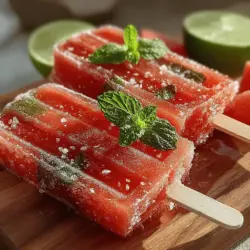 The star of the Watermelon Oasis Pops is, of course, watermelon. This fruit not only delivers on taste but also packs a nutritional punch. Watermelon is low in calories and contains essential vitamins and minerals that support overall health. Its high water content makes it an excellent choice for hydration, especially during the warm months when we lose fluids through sweat.
