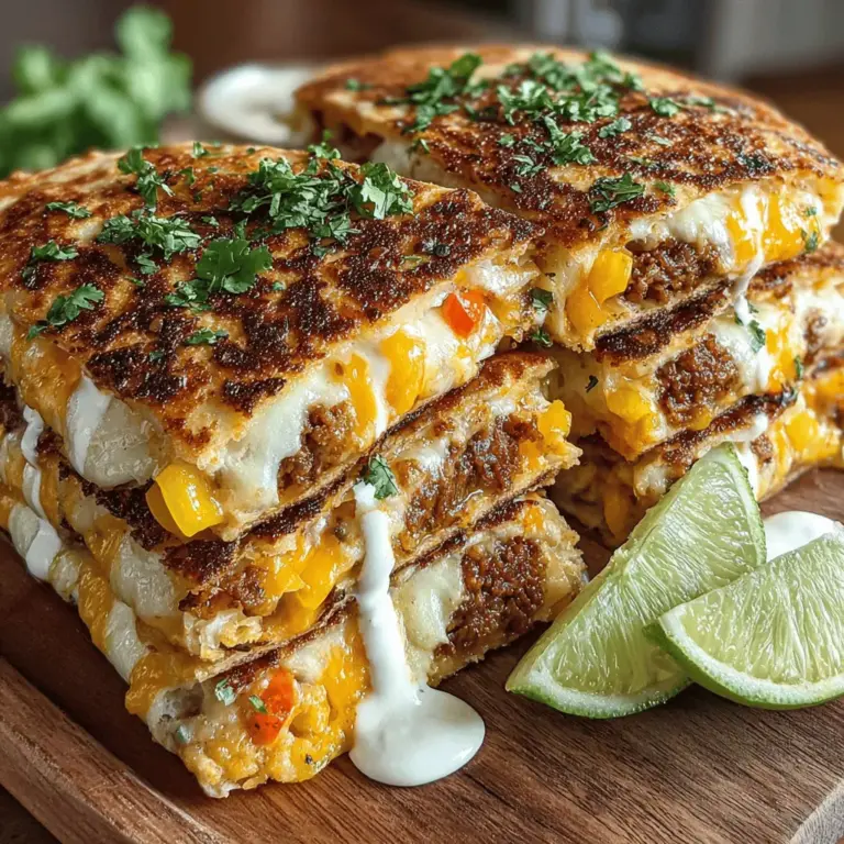 In a world where culinary creativity knows no bounds, the Spicy Sriracha Tuna Melt Quesadilla stands out as a delicious fusion of flavors. This recipe marries the classic comfort of a tuna melt with the satisfying crunch of a quesadilla, all while being elevated by the spicy kick of Sriracha sauce. Imagine biting into a perfectly crisp tortilla filled with a savory, creamy mixture that tantalizes your taste buds with each bite. Whether you're looking for a quick lunch, a weeknight dinner, or a dish to impress friends at your next gathering, these quesadillas are not just easy to make, but also packed with flavor.