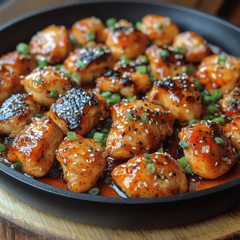 Korean cuisine has surged in popularity over recent years, captivating food enthusiasts around the globe with its unique blend of flavors and vibrant culinary traditions. Known for its harmonious balance of spice, sweetness, and umami, Korean dishes offer a sensory experience that is both comforting and exciting. Among the many delightful offerings of this rich culinary tradition, Spicy Korean BBQ Chicken Bites stand out as an irresistible choice for both appetizers and main courses. These bite-sized pieces of chicken are not only easy to prepare but also deliver an explosion of flavor that satisfies a variety of palates.