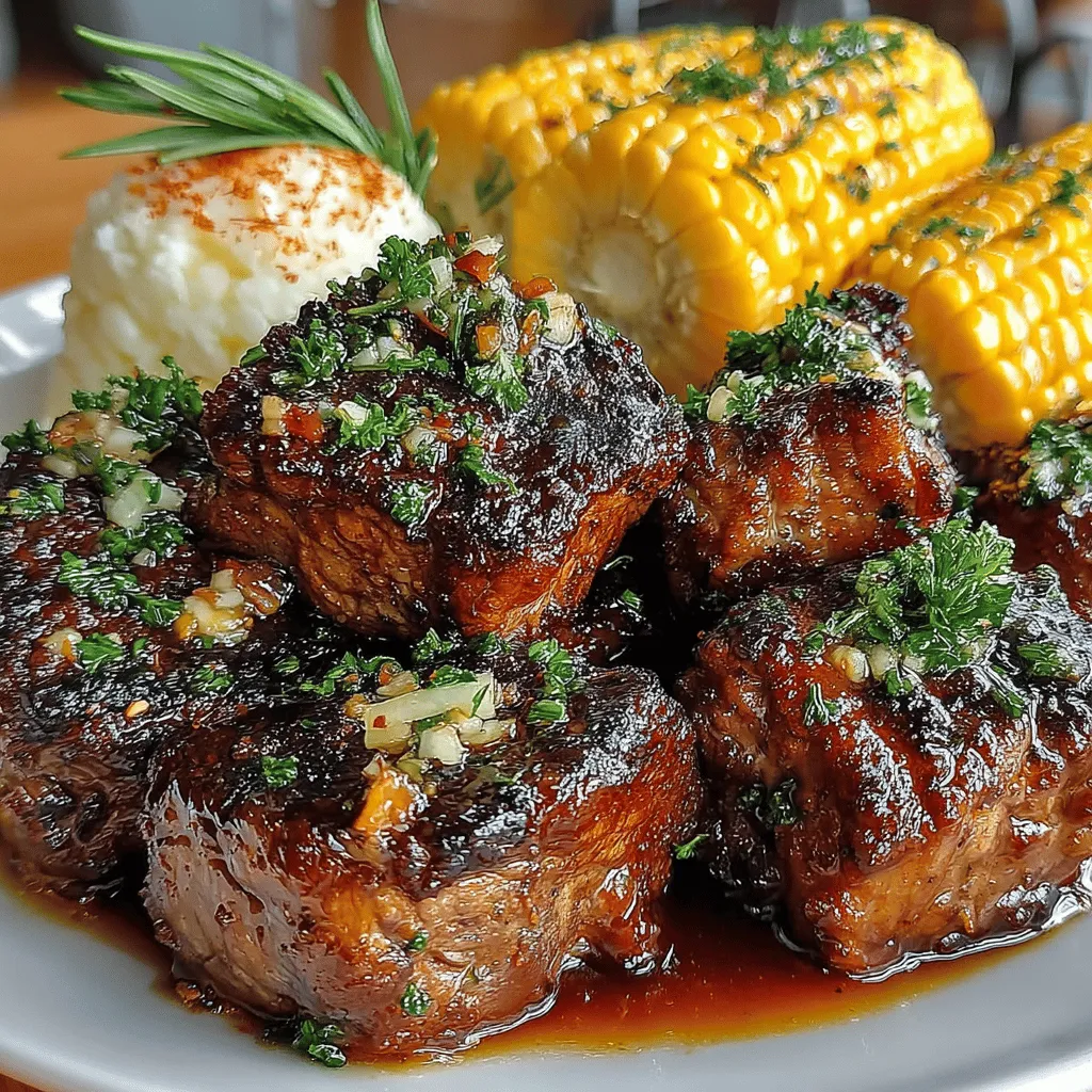Sizzling Garlic Butter Steak Bites with Sweet Corn Delight is more than just a dish; it's a celebration of summer's vibrant flavors and a feast for the senses. This recipe brings together tender morsels of steak, infused with the rich taste of garlic and butter, perfectly complemented by the sweetness of fresh corn. Whether you're hosting a summer gathering or looking for an enticing weeknight dinner, this dish offers a delightful combination of textures and tastes that is hard to resist. The juicy steak bites provide a satisfying bite, while the sweet corn adds a burst of freshness that elevates the entire experience.