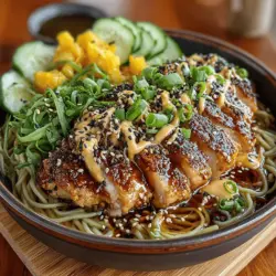 Chilled Sesame Chicken Noodles are a delightful and versatile meal that seamlessly combines flavor, texture, and nutrition. This dish is not only refreshing but also incredibly satisfying, making it a perfect choice for warm weather dining or as a light, energizing lunch option. With a harmonious balance of savory chicken, nutty sesame, and fresh vegetables, this recipe is bound to become a favorite in your culinary repertoire.