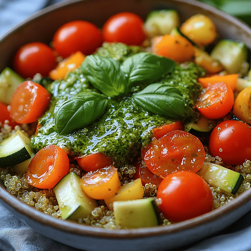 The Bright Basil Pesto Quinoa Salad is more than just a dish; it’s a vibrant reflection of the rich culinary traditions that blend freshness and health. Originating from the Mediterranean, pesto has long been celebrated for its aromatic blend of basil, garlic, and nuts, typically paired with pasta. However, this salad takes the classic concept of pesto and reimagines it through the lens of health-conscious cuisine, making it a perfect choice for those seeking nutritious yet delicious meal options.