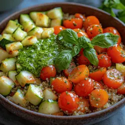 Bright Basil Pesto Quinoa Salad: A Flavorful Journey of Fresh Ingredients