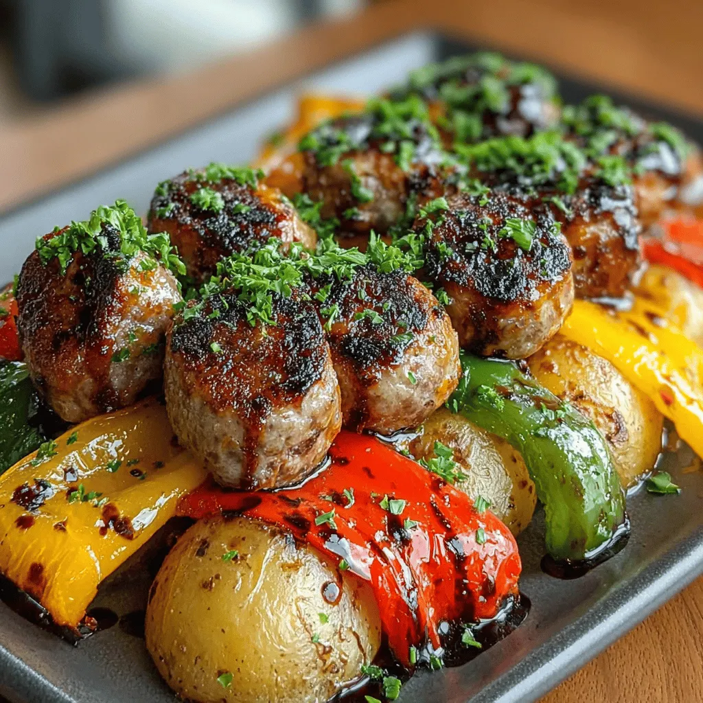 In the realm of weeknight dinners, few dishes can rival the irresistible allure of Sizzlin’ Sausage & Peppers Fiesta. This vibrant and hearty meal expertly combines the robust flavors of Italian sausage, the sweetness of bell peppers, and the satisfying bite of baby potatoes, creating a colorful feast that is as pleasing to the eye as it is to the palate. The appeal of this dish lies not only in its mouthwatering taste but also in its simplicity and speed of preparation, making it an ideal choice for busy families and individuals looking to whip up a satisfying meal without spending hours in the kitchen.