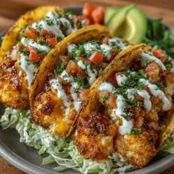 Crispy Buffalo Ranch Cauliflower Tacos: A Flavorful Delight