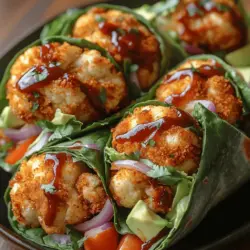 Crunchy BBQ Cauliflower Wraps