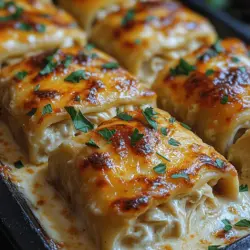 Creamy Chicken Alfredo Lasagna Rolls