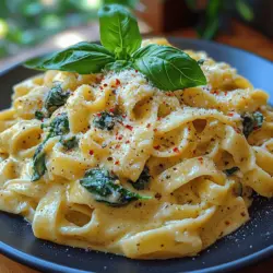 Creamy Garlic Spinach Pasta: A Culinary Delight