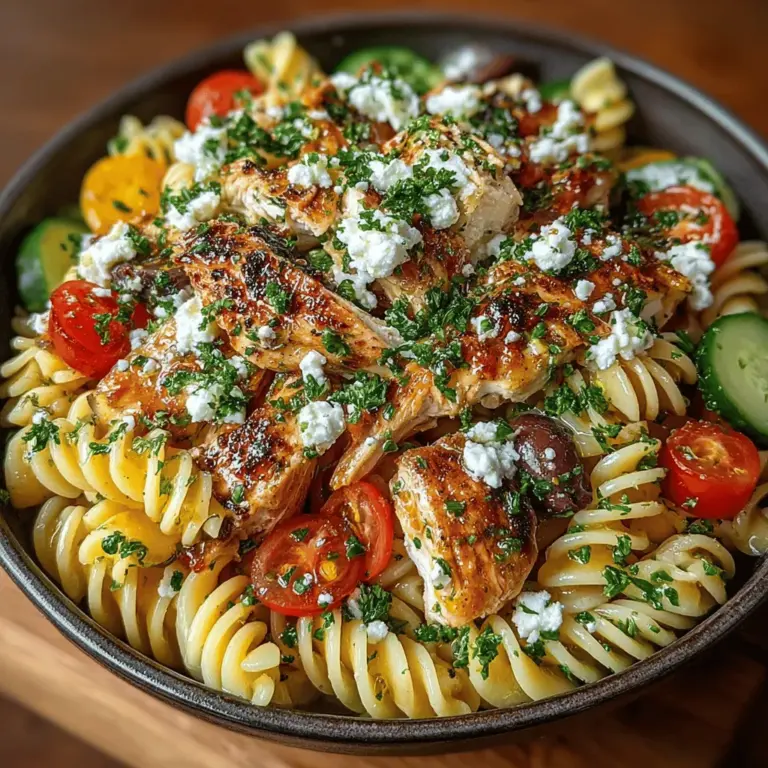 Greek cuisine is celebrated worldwide for its vibrant flavors, fresh ingredients, and healthful qualities. Characterized by the use of olive oil, fresh vegetables, herbs, and lean proteins, Greek dishes offer a delightful combination of taste and nutrition. One such dish that encapsulates these attributes is the Refreshing Greek Chicken Pasta Salad. This salad is not only a feast for the eyes but also a wholesome meal that can be served at various occasions—from casual family dinners to festive gatherings.