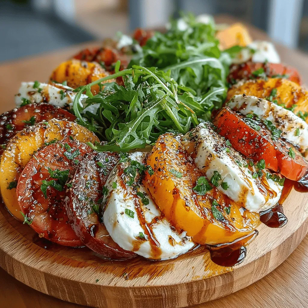 As the sun shines brightly and summer unfolds its warm embrace, there's nothing quite like a refreshing dish that captures the essence of the season. The Peachy Caprese Delight is a perfect embodiment of summer’s bounty, combining the succulent sweetness of ripe peaches with the creamy texture of fresh mozzarella and the aromatic burst of basil. This dish not only tantalizes the taste buds but also offers a delightful visual experience—a feast for the eyes as much as for the palate.