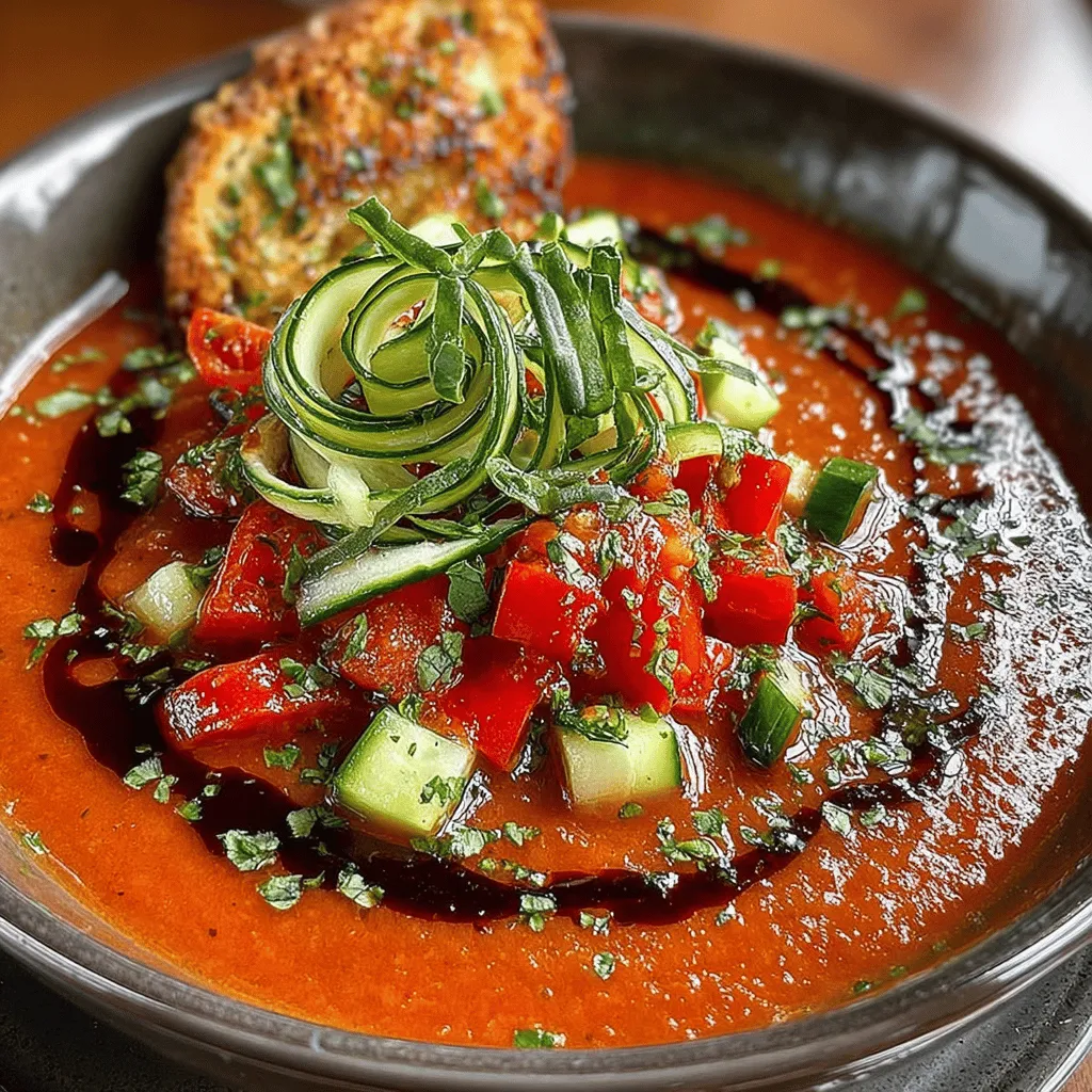 As the summer sun shines brightly, there's nothing quite like a refreshing bowl of chilled soup to help you cool down and savor the season. Sun-Kissed Chilled Tomato Basil Soup is a delightful medley of vibrant colors and rich flavors that embodies the essence of summer. This soup is not only a feast for the eyes but also a nourishing treat for the body, packed with essential vitamins and antioxidants from its fresh ingredients.