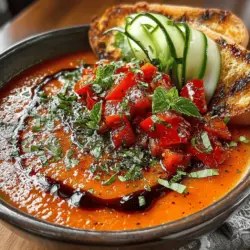 As the summer sun shines brightly, there's nothing quite like a refreshing bowl of chilled soup to help you cool down and savor the season. Sun-Kissed Chilled Tomato Basil Soup is a delightful medley of vibrant colors and rich flavors that embodies the essence of summer. This soup is not only a feast for the eyes but also a nourishing treat for the body, packed with essential vitamins and antioxidants from its fresh ingredients.