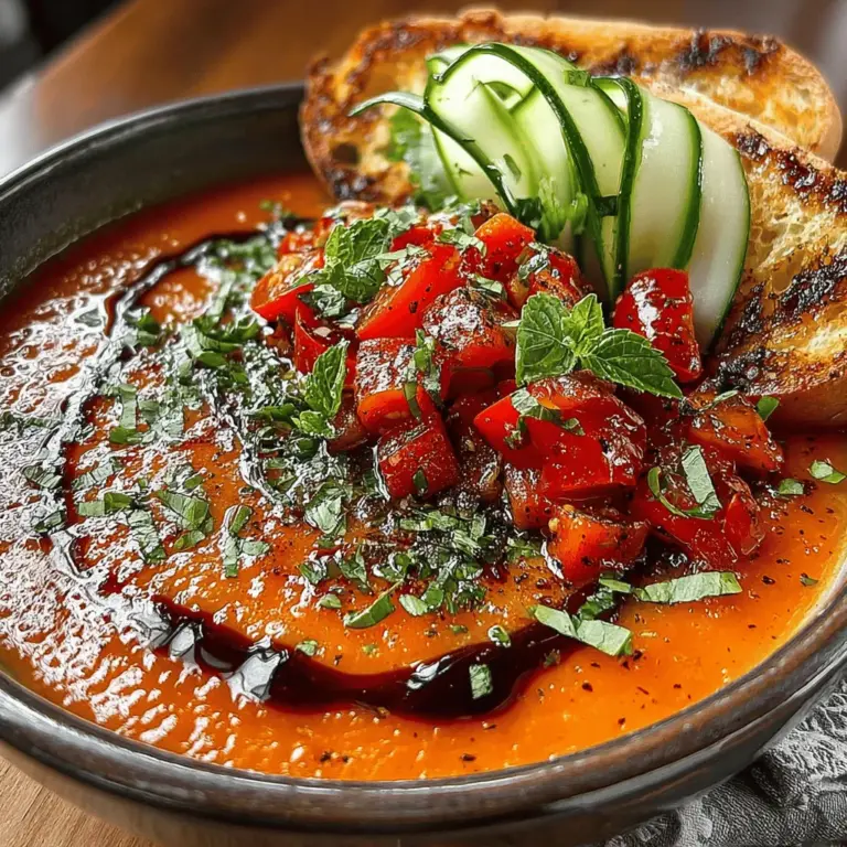 As the summer sun shines brightly, there's nothing quite like a refreshing bowl of chilled soup to help you cool down and savor the season. Sun-Kissed Chilled Tomato Basil Soup is a delightful medley of vibrant colors and rich flavors that embodies the essence of summer. This soup is not only a feast for the eyes but also a nourishing treat for the body, packed with essential vitamins and antioxidants from its fresh ingredients.