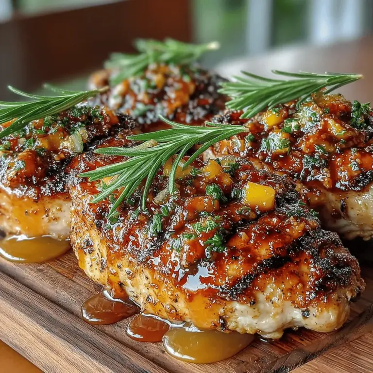 Marinating chicken is an essential technique that infuses flavors while tenderizing the meat, resulting in a succulent final dish. For our Juicy Peach BBQ Chicken Delight, the marinade, which combines fresh peach juice, BBQ sauce, and spices, not only enhances the chicken's flavor but also helps to lock in moisture during grilling.
