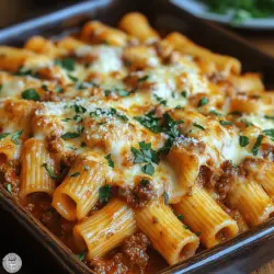 Homey Baked Rigatoni with Meat Sauce: A Comforting Delight