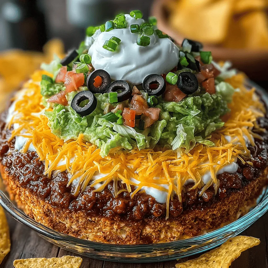 The Layered Taco Bean Dip is more than just an appetizer; it’s a crowd-pleasing dish that brings vibrant flavors and colors to your table. Whether you are hosting a lively party, gearing up for a game day, or simply enjoying a family gathering, this dip is the perfect addition to your spread. Its layers of flavor and texture create a delightful experience for your taste buds, making it a favorite among both adults and kids alike. This article will guide you through the recipe, highlighting the essential ingredients and the steps needed to create this delightful dish while providing insights into each component’s role in achieving the perfect flavor balance.