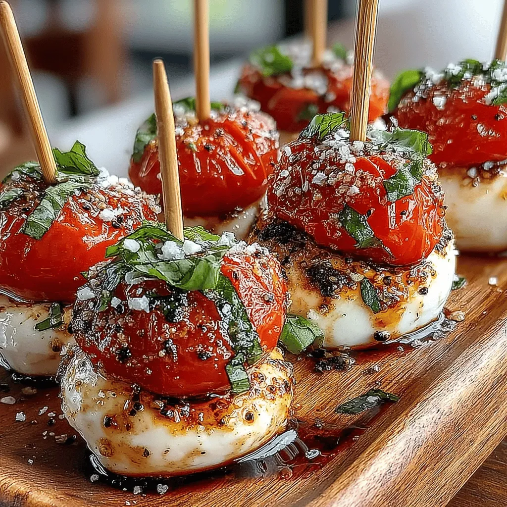 Seasoning plays a pivotal role in bringing out the natural flavors of the ingredients in your Mini Caprese Bites. Salt and pepper are essential in enhancing the taste profiles of the fresh mozzarella, tomatoes, and basil. A light sprinkle of salt not only intensifies the sweetness of the tomatoes but also balances the creaminess of the mozzarella. Similarly, freshly cracked pepper adds a subtle heat that can elevate the overall flavor experience. When assembling your bites, remember to season each layer lightly to ensure that every component shines through.