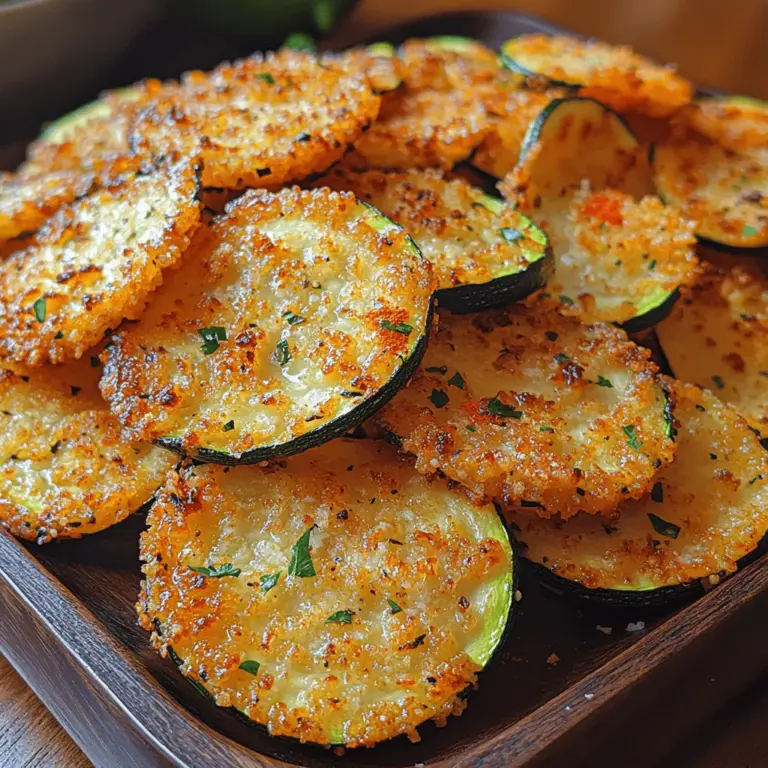 In a world where healthy snacking is often overshadowed by processed options, Golden Parmesan Zucchini Chips stand out as a delicious and nutritious alternative. This recipe transforms humble zucchinis into crispy, golden chips that are not only satisfying but also guilt-free. Whether you are looking for a snack to enjoy while binge-watching your favorite show, a crunchy addition to your lunch, or a unique appetizer for your next gathering, these zucchini chips are sure to impress.